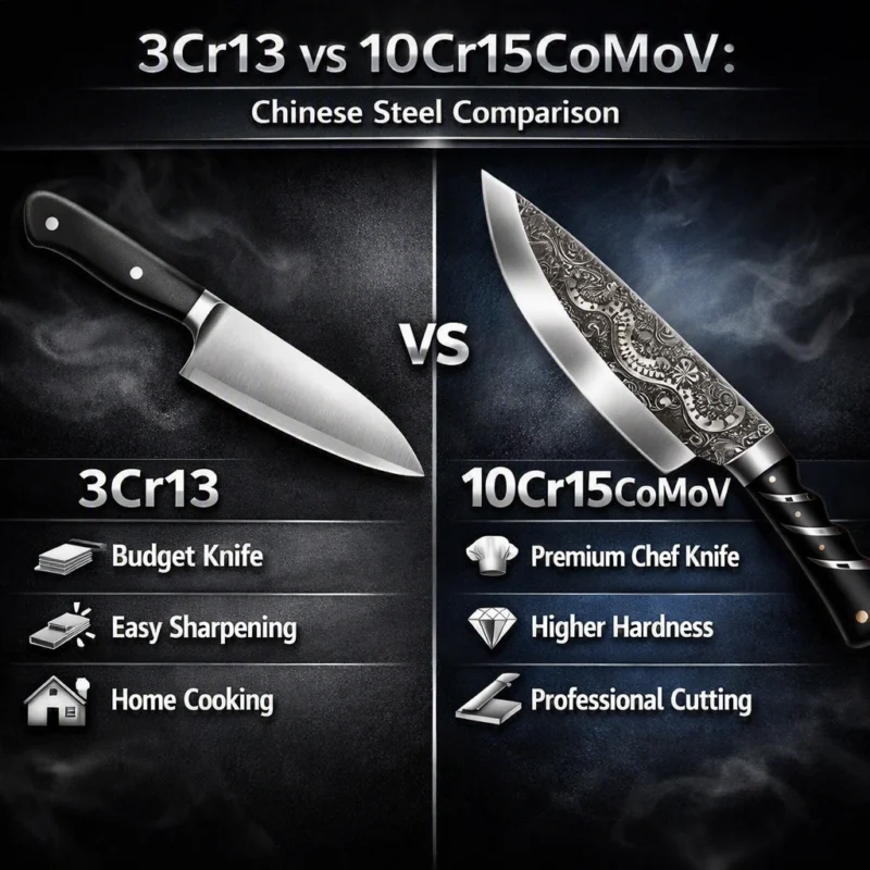 3Cr13 vs 10Cr15CoMoV Visual Comparison