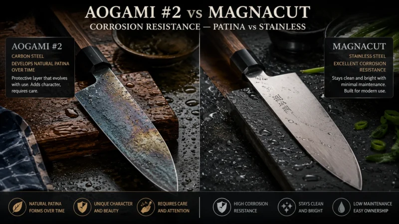 Aogami #2 vs MagnaCut Corrosion resistance