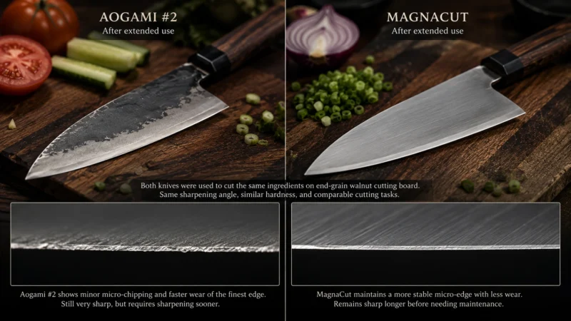 Aogami #2 vs MagnaCut Edge retention