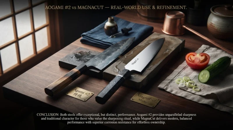 Aogami #2 vs MagnaCut Final comparison