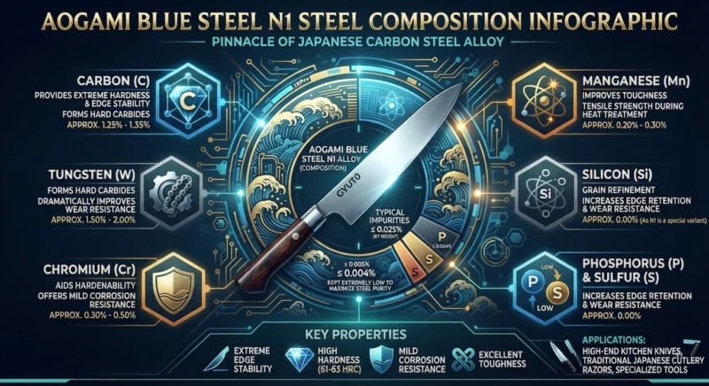 Aogami Blue Steel N1 Steel Composition