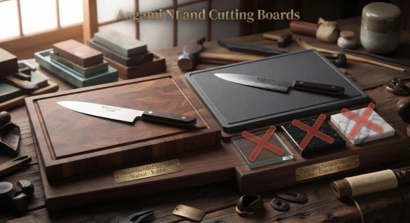 Aogami N1 and Cutting Boards