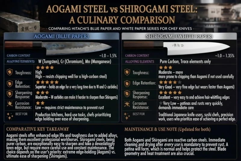 Aogami Steel vs Shirogami