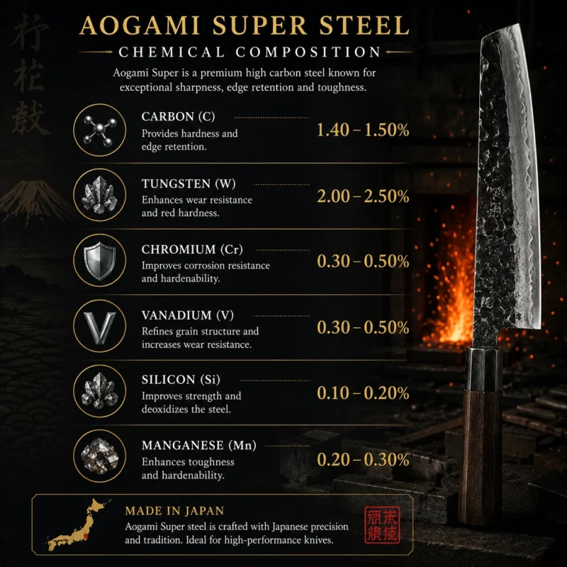 Aogami Super Steel Chemical Composition