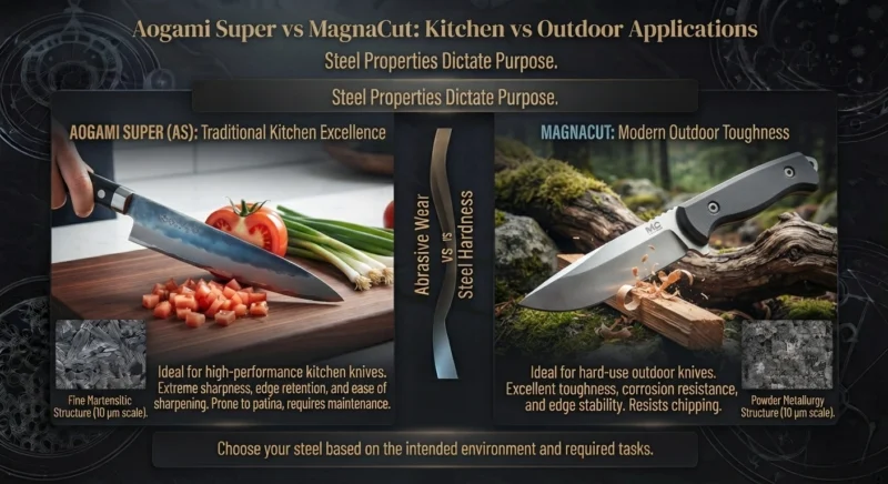 Aogami Super vs MagnaCut Kitchen vs Outdoor Applications