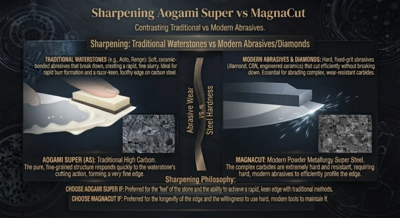 Aogami Super vs MagnaCut sharpening