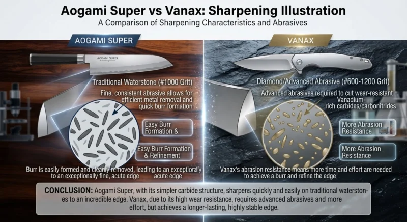 Aogami Super vs Vanax Sharpening
