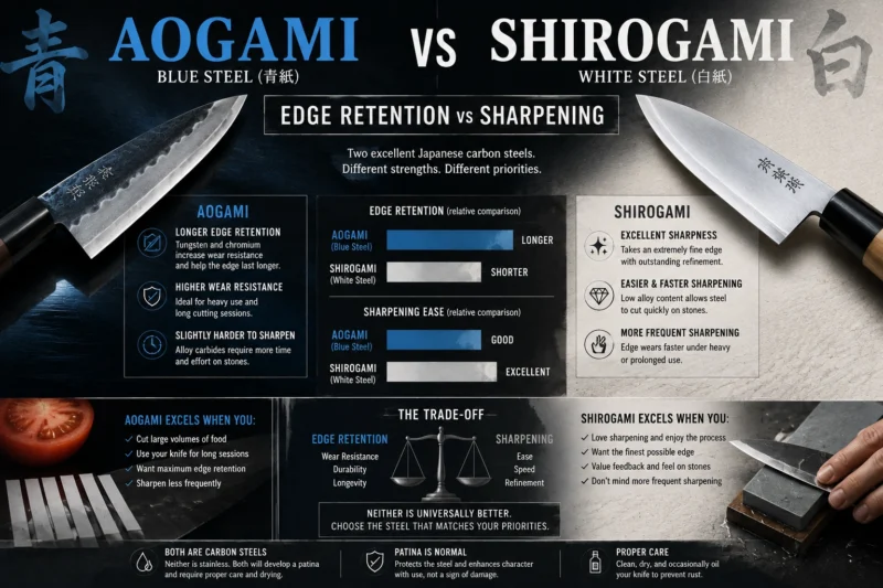Aogami vs Shirogami Edge Retention vs Sharpening