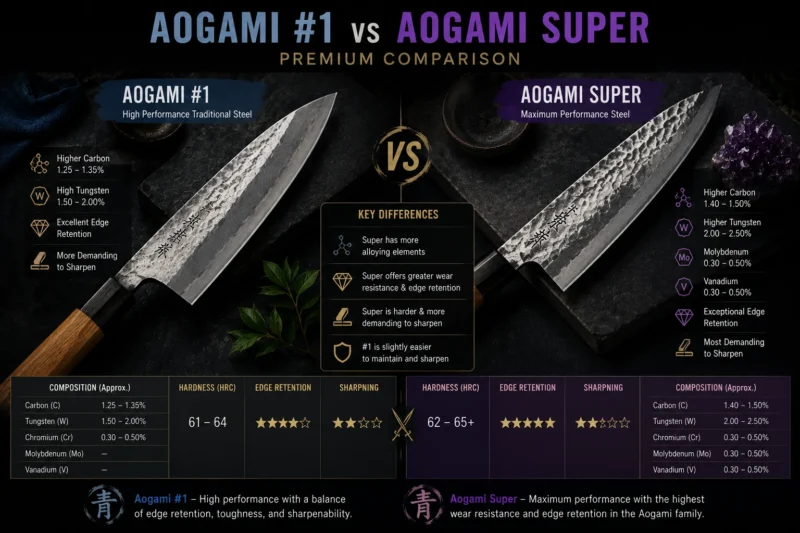 Aogami#1 vs Super comparison