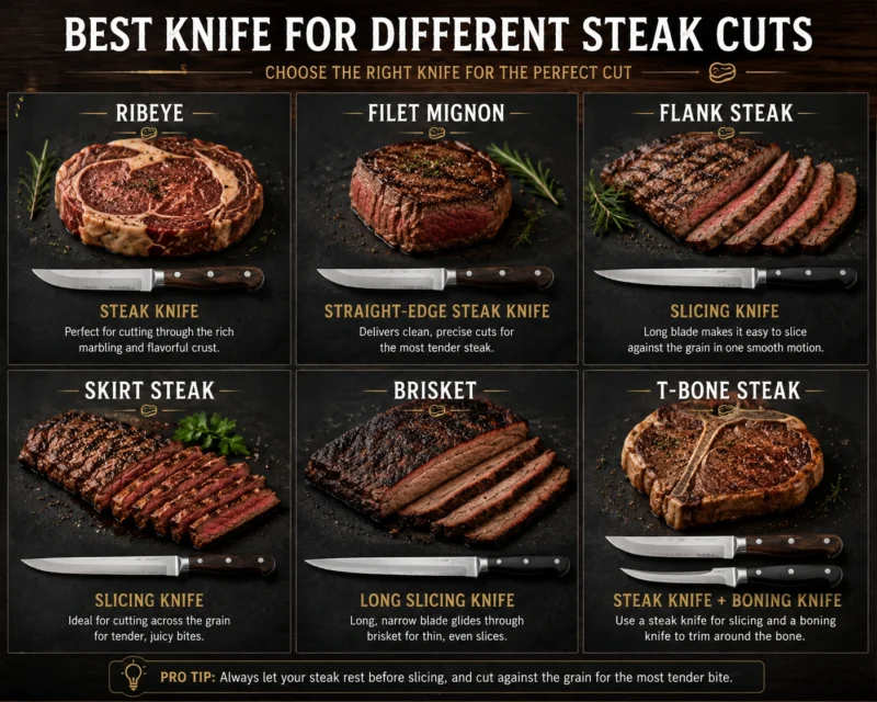 Best Knife for Different Steak Cuts