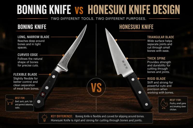 Boning Knife vs Honesuki Knife Design
