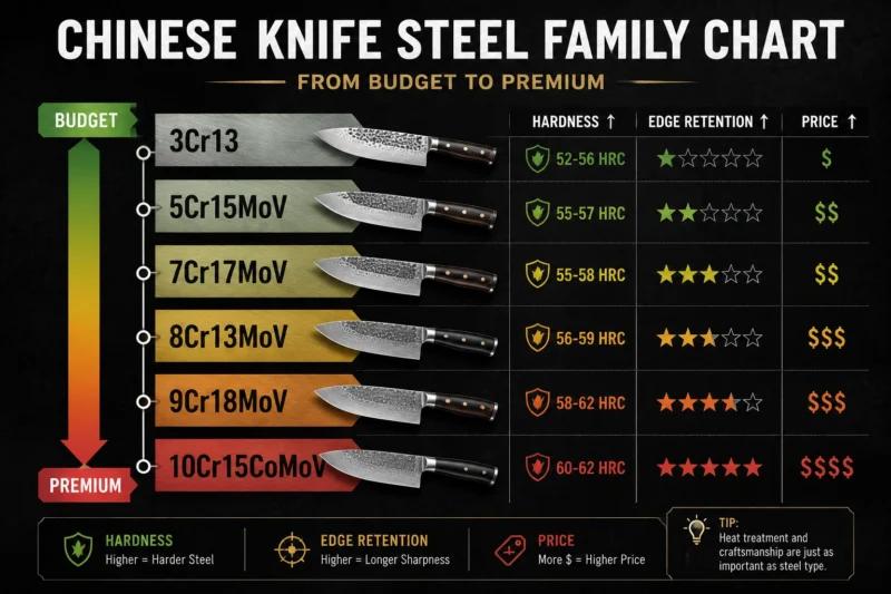 Chinese Knife Steel Family Char