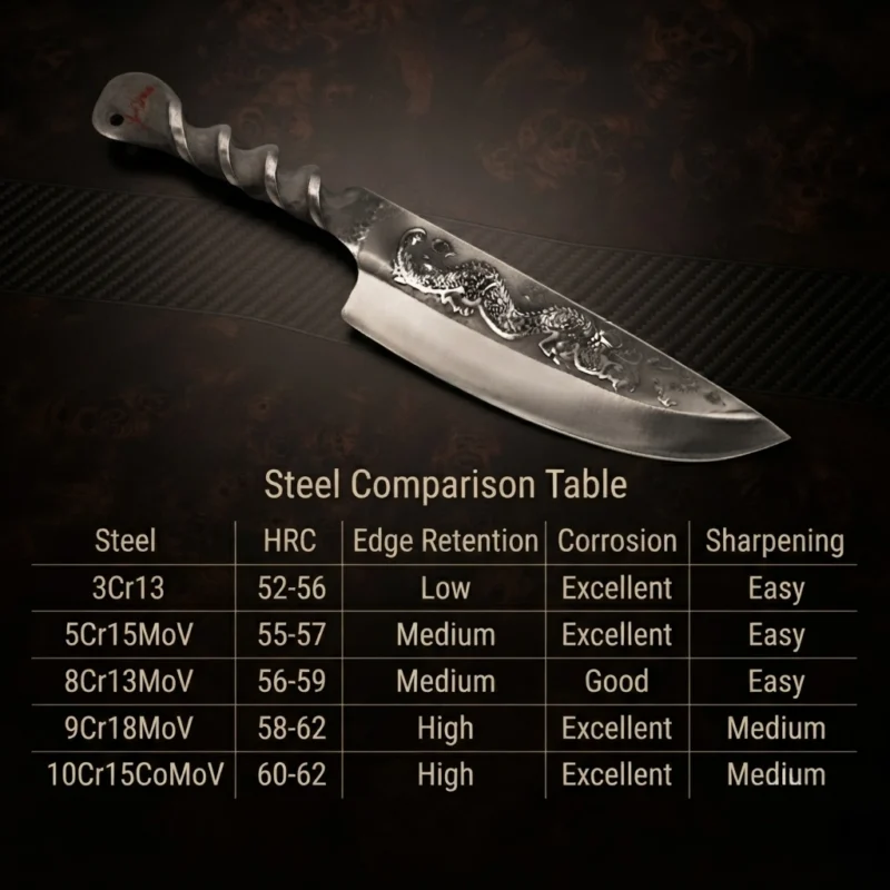 Chinese Steel Comparison Table Image