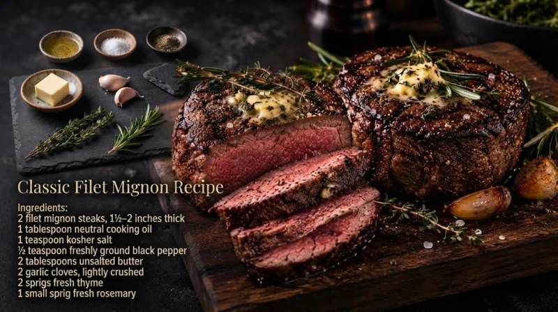 Classic Filet Mignon Recipe ingredients