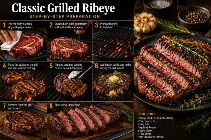 Classic Grilled Ribeye steak