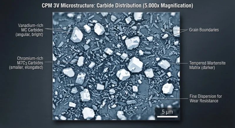 CPM 3V Carbide structure