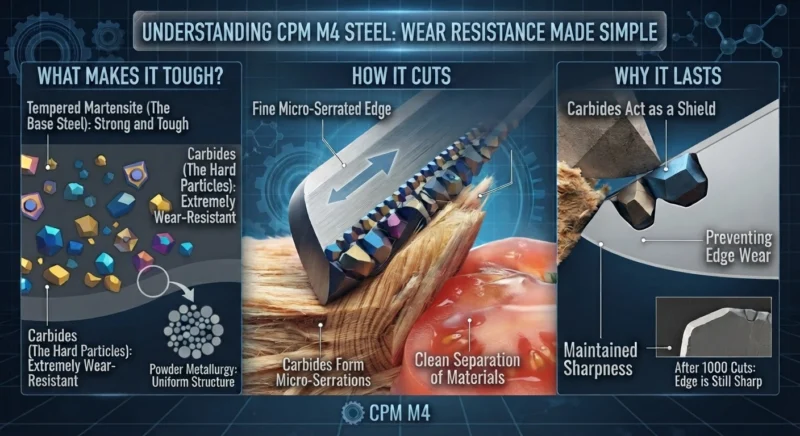 CPM M4 Carbides and wear resistance