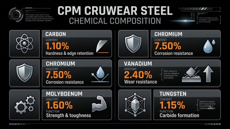 CruWear steel Chemical Composition 