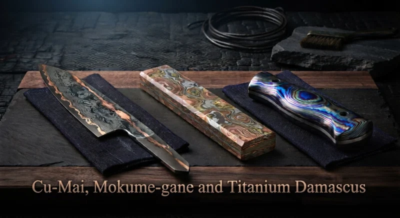 Cu-Mai, Mokume-gane and Titanium Damascus
