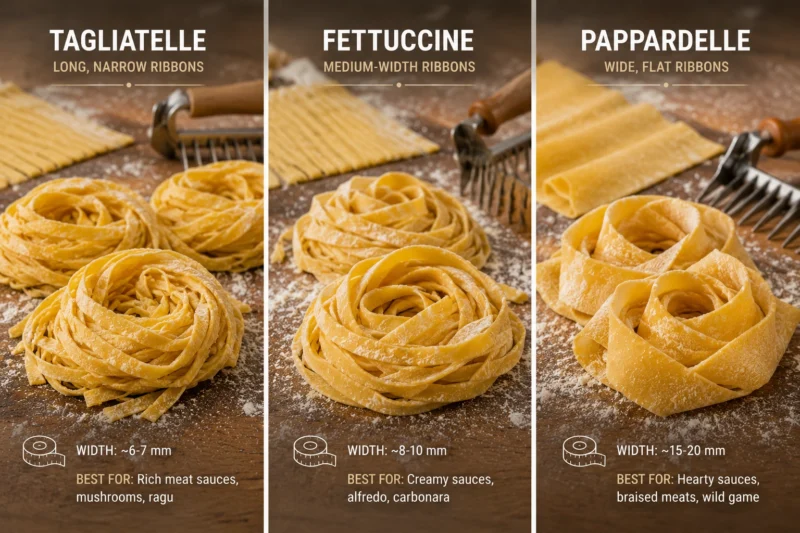 Cutting pasta shapes