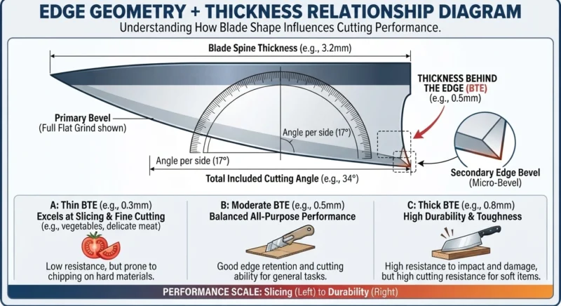 Edge Geometry Thickness Relationship Diagram