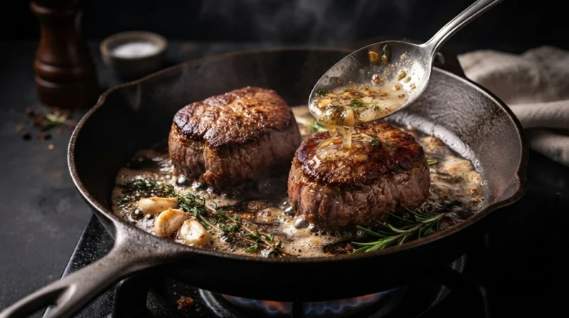 Garlic butter basting