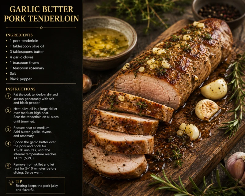 Garlic Butter Pork Tenderloin