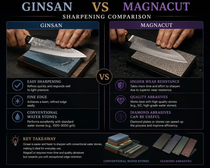 Ginsan vs MagnaCut Sharpening