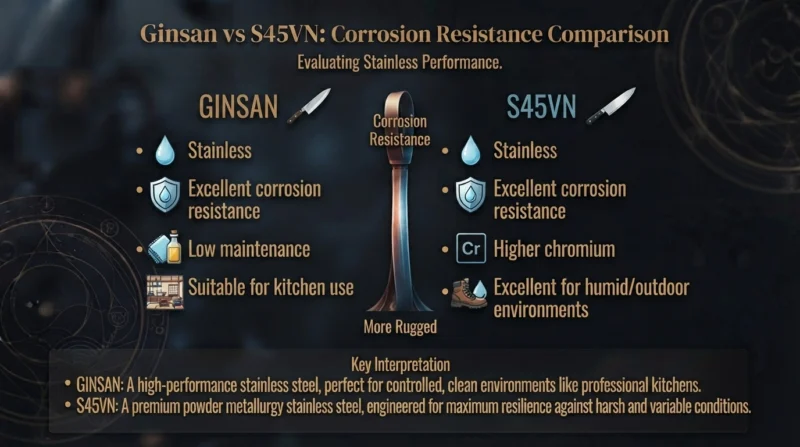 Ginsan vs S45VN Corrosion Resistance Comparison
