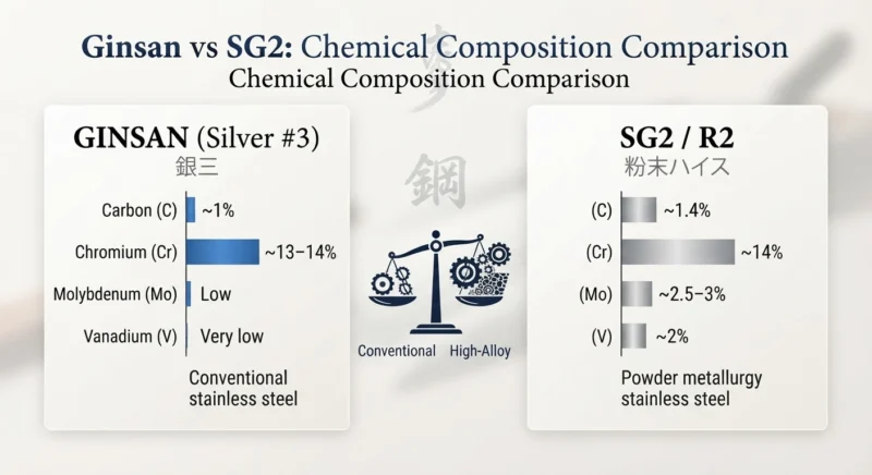 Ginsan vs SG2 Chemical Composition