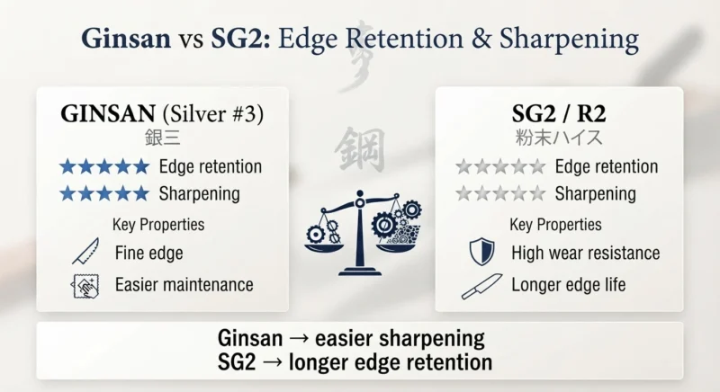 Ginsan vs SG2 Edge Retention