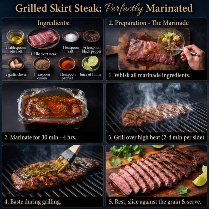 Grilled Skirt Steak recipe