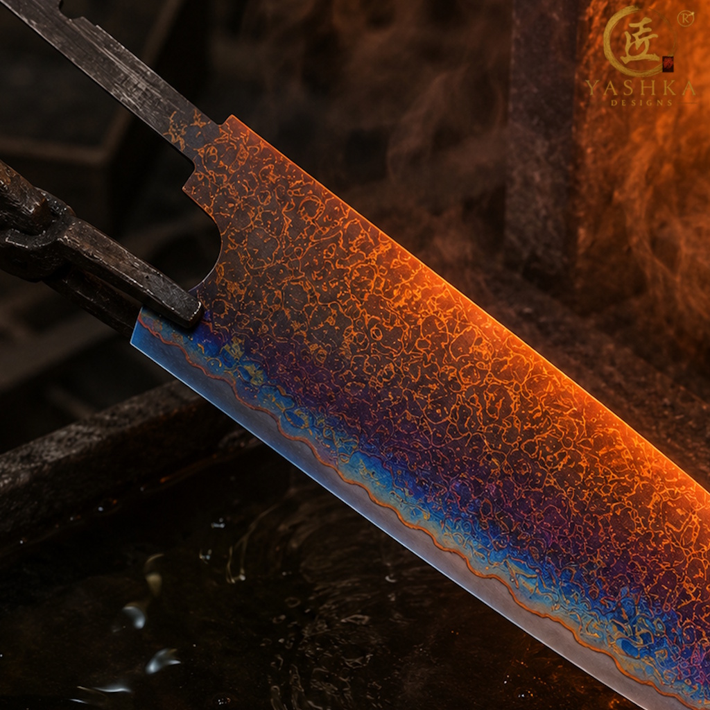 Hand forged knife billet