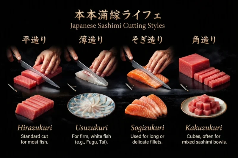 Japanese Sashimi Cutting Styles