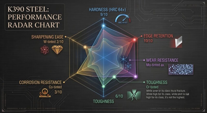 k390 Performance Radar Chart