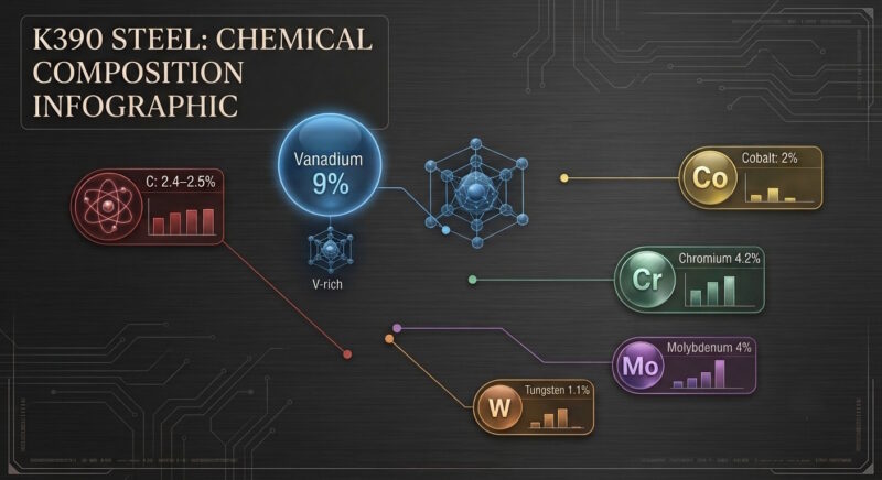 K390 steel Chemical Composition