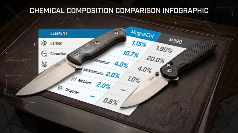 M390 vs MagnaCut comparison