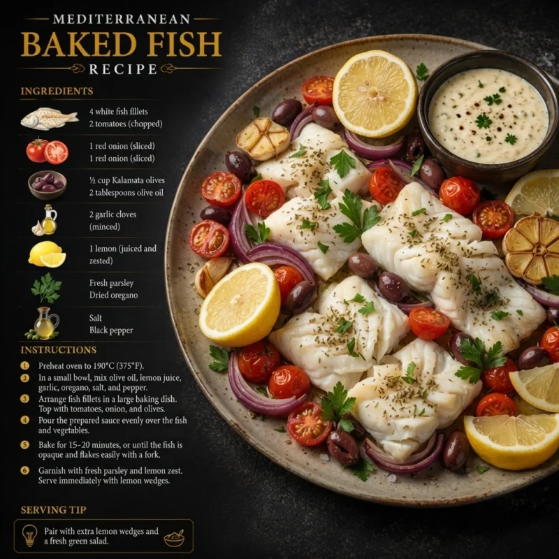 Mediterranean Baked Fish recipe