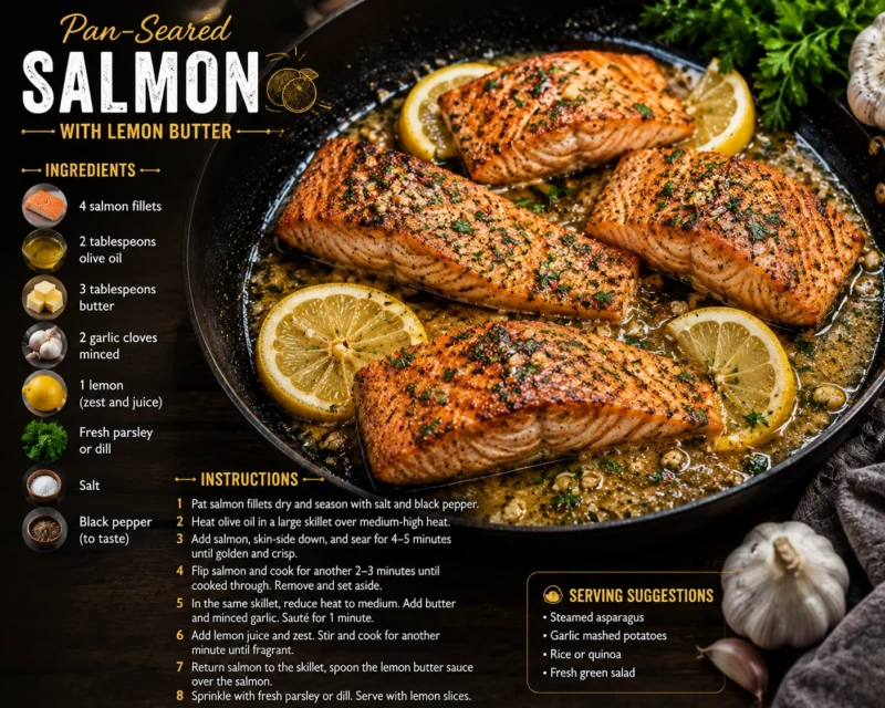 Pan-Seared Salmon with Lemon Butter recipe