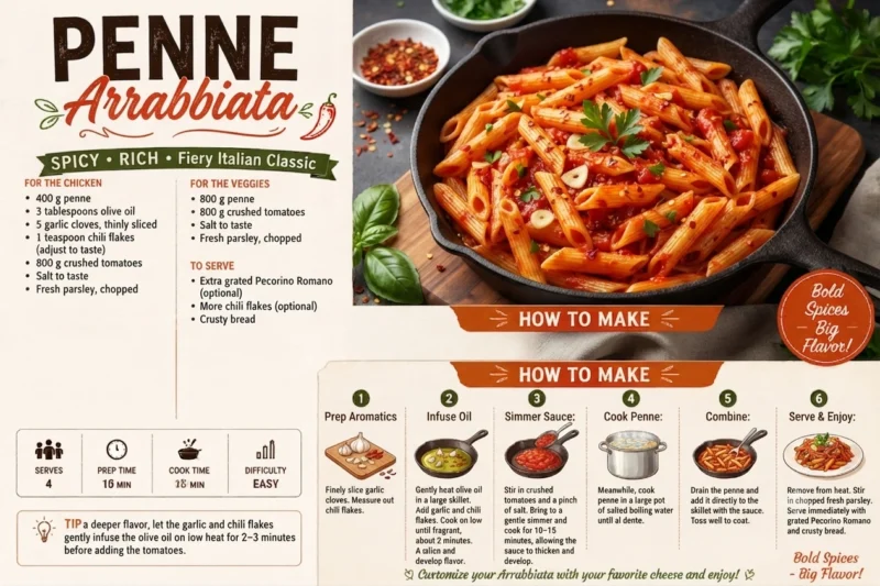 Penne Arrabbiata recipe