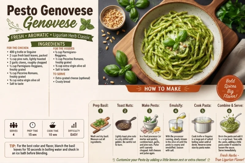 Pesto Genovese Pasta recipe