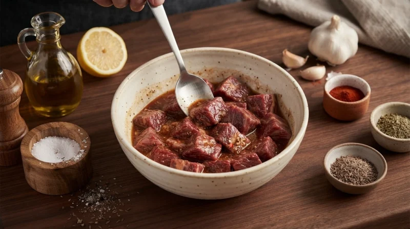 Preparing the marinade