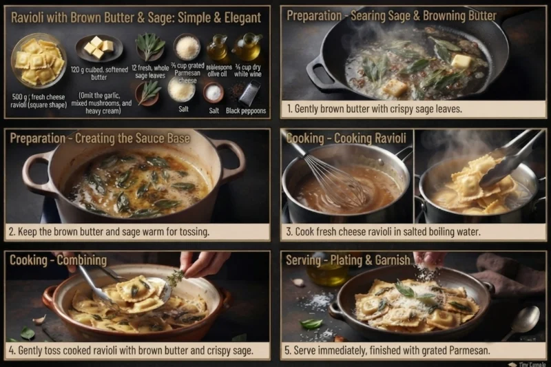 Ravioli with Brown Butter and Sage recipe