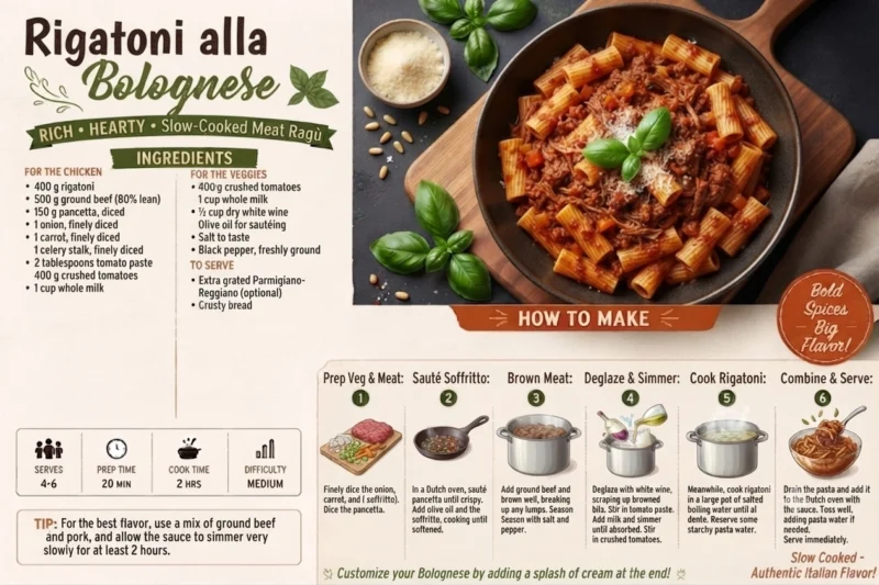 Rigatoni alla Bolognese recipe