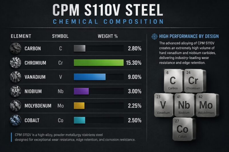 CPM S110V steel chemical composition