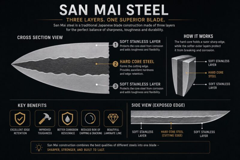 San Mai steel construction explained