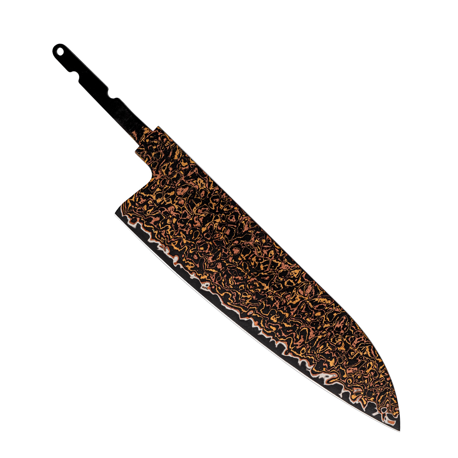 Cu Mai Santoku Knife Black Blank Blade Cu Mai Santoku Knife Black Blank Blade