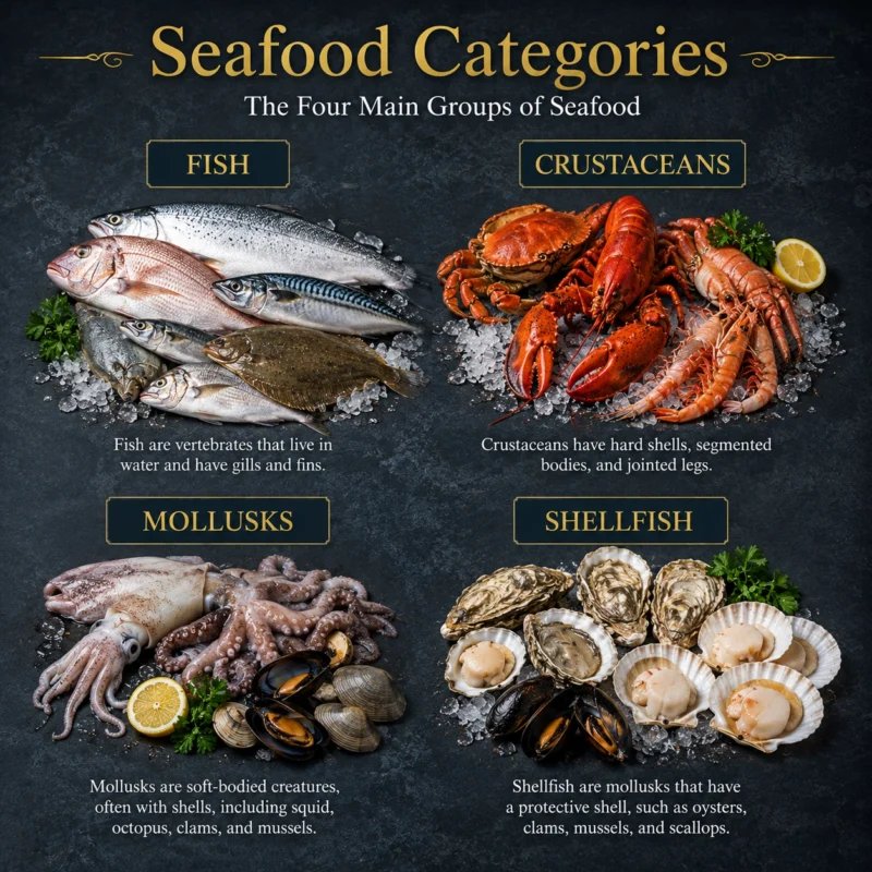 Seafood categories