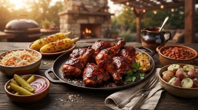  Serving the Finished BBQ Chicken