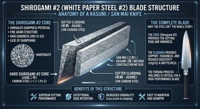 Shirogami #2 blade structure